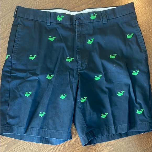 Brooks Brothers Other - Brooks Brothers  Navy Blue Whale Embroidered Shorts- 38w